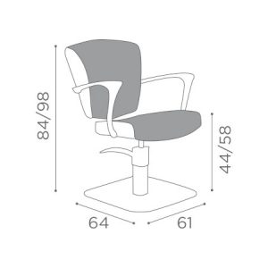 Friseurstuhl_Maya_Maße