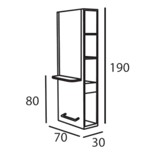 Frisierplatz Selene Wall von Mila