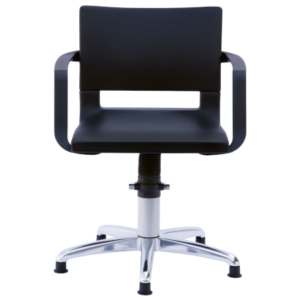 Modell 56 Greiner Friseurstuhl mit Kreuzfuß in schwarz