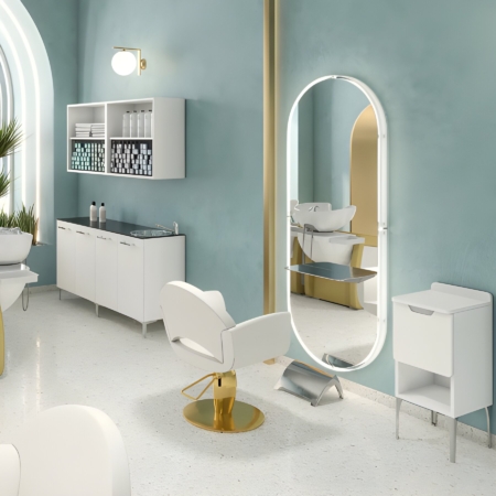 Frisierplatz Glam, Friseurspiegel