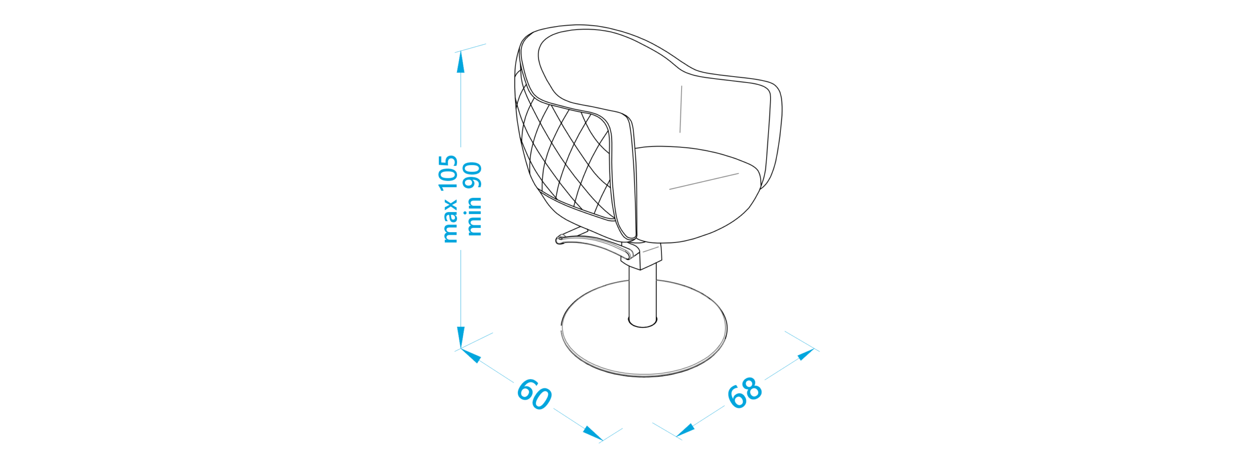 Friseurstuhl Cute Maße
