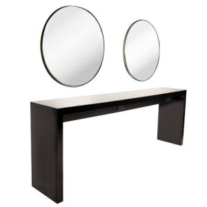 2er_Friseurtisch_Bar_Miroir_rund_schwarz