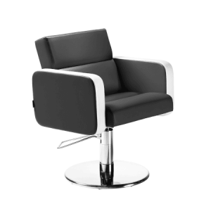 Friseurstuhl Domina schwarz-weiß