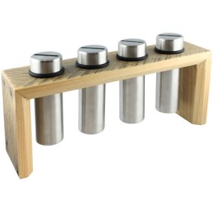 Trinkgeldröhrchen 4er Set Edelstahl
