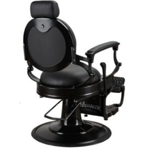 Barberstuhl Solomon Black - Back