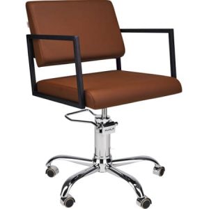 Friseurstuhl_loft_braun_kreuz_rollen_express