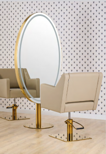 Frisierplatz Virgo + Friseurstuhl Gloria