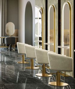 Friseureinrichtung in gold - Kollektion Fancy
