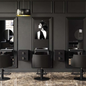 Moderne Friseurstühle mit oder ohne Rollen, ergonomischem Design und stilvoller Optik, ideal für Friseursalons, günstig erhältlich.
