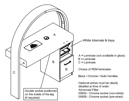 Manikürtisch Halo Farbwahl