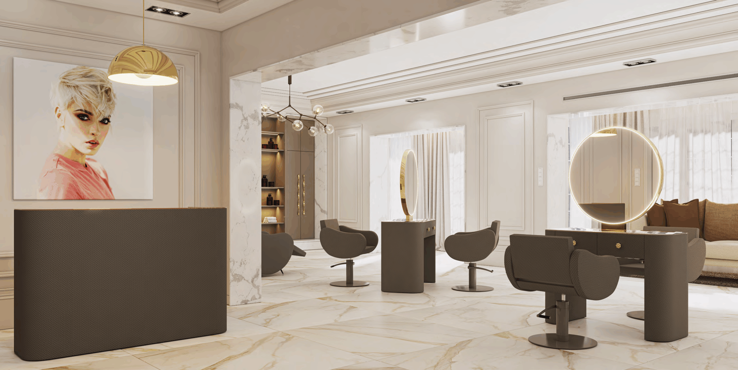Friseureinrichtung Saloneinrichtung Ideen Inspiration
