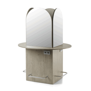 Friseurinsel Volo, der Friseurarbeitsplatz für 4 Personen als zentrale Inseleinheit für die Mitte des Salons