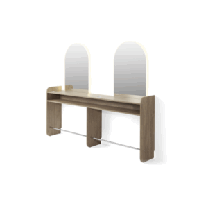 Vico Friseurplatz mit halbovalen Spiegel