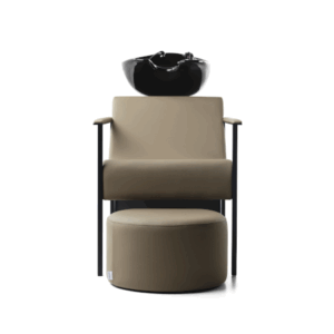 Friseurwaschbecken Yuto im urbanen Stil mit Fußablagekissen