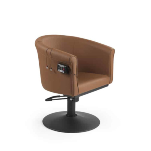 Vibbro Chair Friseurstuhl - Die Schwingungen werden vom Stuhl übertragen und erreichen über die Wirbelsäule die Kopfhaut, wodurch Geist und Körper regeneriert werden. Die gleichzeitige Nutzung von Musik mit Kopfhörern katapultiert den Kunden in eine beispiellose emotionale Reise und reduziert die Wahrnehmung des Zeitverlaufs.