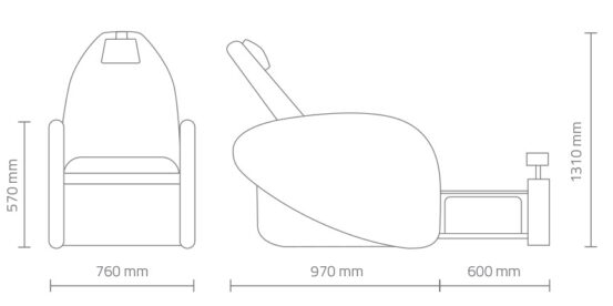 Pedikürestuhl Tahiti Vismara