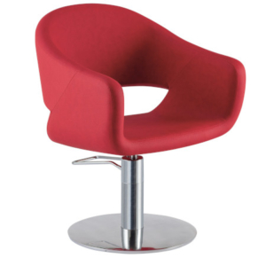 Friseurstuhl Paloma, roter Friseurstuhl