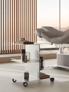 Massagebett Arcus für jede Art von Schönheitsbehandlung an – von der Gesichtsreinigung über Körperbehandlungen und Massagen bis hin zur Lymphdrainage