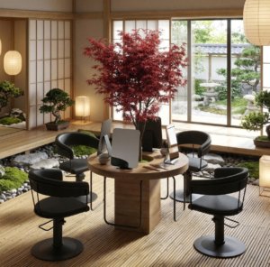 4 Personen Friseurplatz Yuto