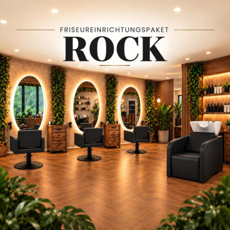 Warme Friseureinrichtung mit drei Stylingplätzen